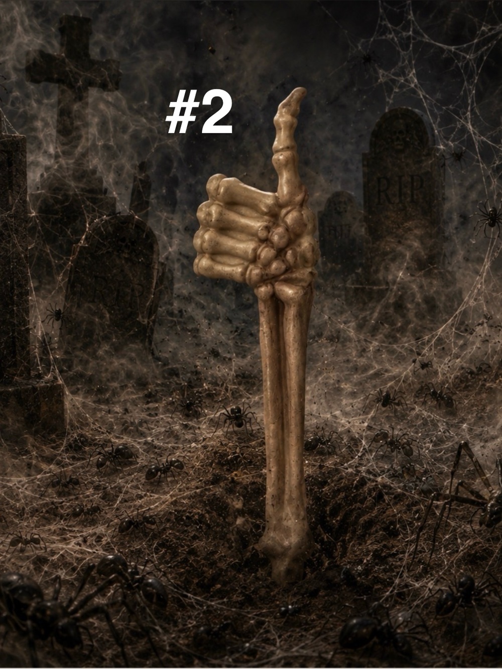 Halloween Rising Skeleton Hand Decoration - Beige PICK 1 - Picture 6 of 9